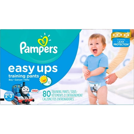Pampers Easy Ups Boys Training Pants, Size 2T-3T (Choose Pant Count)