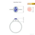 thumbnail image 4 of Angara Natural 0.8 Ct. Tanzanite with Diamond Halo Ring in 14K White Gold for Women (Ring Size: 12), 4 of 9