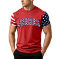 thumbnail image 2 of LWavelet Patriotic T-Shirts for Men USA Flag T-Shirt Independence Day American Flag Short Sleeve Graphic Tee, 2 of 4