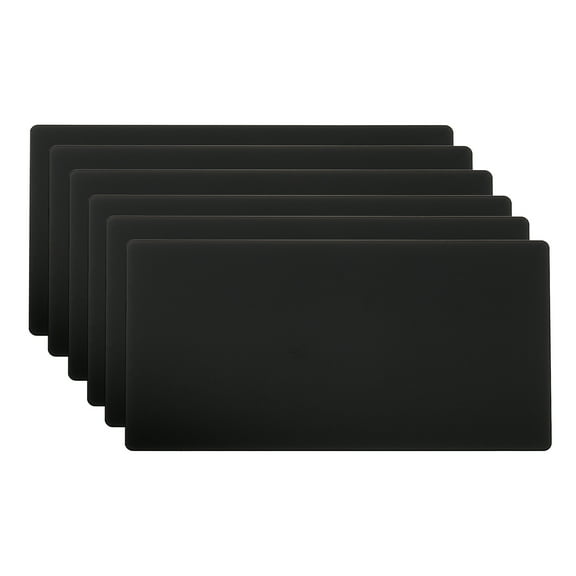 Uxcell 4x2 Inch Anodized Aluminum Sheet Metal, Self Adhesive Laser Plates Engraving Blanks 1MM Thin, Black 6 Pack