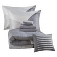 thumbnail image 5 of Mainstays 10 Piece Grey Color Block Bed in a Bag Comforter Set with Sheets, King, 5 of 10