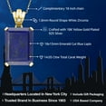 thumbnail image 3 of Gem Stone King 14.05 Ct Emerald Cut Blue Lapis 18K Yellow Gold Plated Silver Pendant with Chain, 3 of 6