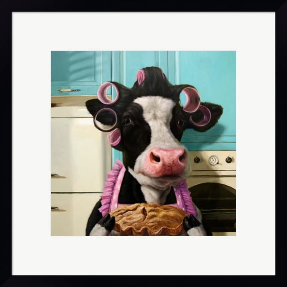 Great Art Now Cow Pie by Lucia Heffernan, Framed Wall Art, 18W x 18H