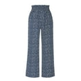 thumbnail image 4 of Womens Casual Floral Print Pants Loose High Waist Wide Leg Flowy Ankle Length Trousers Summer Beach Vacation Boho Pants Dark Blue XXL, 4 of 7
