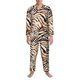 thumbnail image 3 of Balery Watercolor Zebra Pijama para Hombre de Dos Piezas con Manga Larga, Conjunto de Dormir y Descanso Suave con Bolsillos-Large, 3 of 7