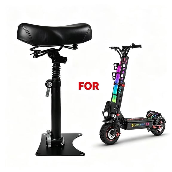JL86 Electric Scooter Standard Black Seat, Detachable & Adjustable Scooter Seat, Adult Scooter Accessories