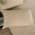 thumbnail image 6 of DaDa Bedding Luxury Soft Cotton Beige Fitted Bed Sheet & Pillow Cases Set (JHW-546-Fitted), 6 of 7