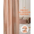 thumbnail image 6 of The Art Box Linen Curtains Striped Window Curtains 63 inches Striped Orange Home Farmhouse Door Window Drapes for Living Room Bedroom,Tie Top, 2 Panels Set, 6 of 6