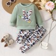 thumbnail image 2 of HCNTES Baby Boy Winter Clothes Toddler Baby Boy Winter Spring Clothes Little Boy Outfit Letter Long Sleeve Sweatshirts and Jogger Pants Set, 2 of 9