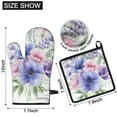 thumbnail image 6 of Pioneer Flower Kitchen Oven Mitt and Pot Holder Sets 2 Pcs for Baking, Cooking and Grilling, Heat Resistant Up To 392 °F, 6 of 7