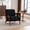 Black, variant on 30" Chenille Cozy Oversized Sofa Chair, Modern Single Sofa with Wood Frame, Upholstered Recliner Sofa Chair with Curved Arm for Living Room Balcony, Rust Red