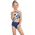 thumbnail image 1 of Girls Two Piece Tankini Swimsuit Hawaiian Ruffle Swimwear Bathing Suit Set, 1 of 4