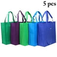 thumbnail image 2 of Coofit Sacs d'Épicerie Réutilisables Grands : 5 Pcs Sacs de Courses Simples Sacs Non Tissés Sacs Cadeaux, 2 of 10