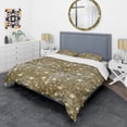 thumbnail image 3 of Designart 'Abstract Gold Mosaic' Mid-Century Modern Duvet Cover Set, 3 of 4