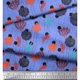 thumbnail image 3 of Soimoi Polyester Crepe Fabric Dot,Leaves & Floral Artistic Print Fabric by Yard 42 Inch Wide, 3 of 3