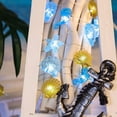 thumbnail image 4 of Ocean Themed Beach Seashell Fairy String Lights, 10 Feet 30 LED Battery Powered Shell Starfish Shape Decorative Lights for Party, Bedroom, Wedding Decoration (Warm White,1Pack), 4 of 6