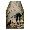 thumbnail image 1 of Skeleton Pumpkin And Bat Table Flag: A Haunting Halloween Decoration For Your Festive Table, 1 of 2