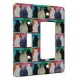 thumbnail image 1 of KuzmarK™ 2 Gang Single Toggle / Single Duplex Rocker Wall Plate - Dotted Swiss Polka Dot Kitties Abstract Cat Pattern Art by Denise Every, 1 of 1