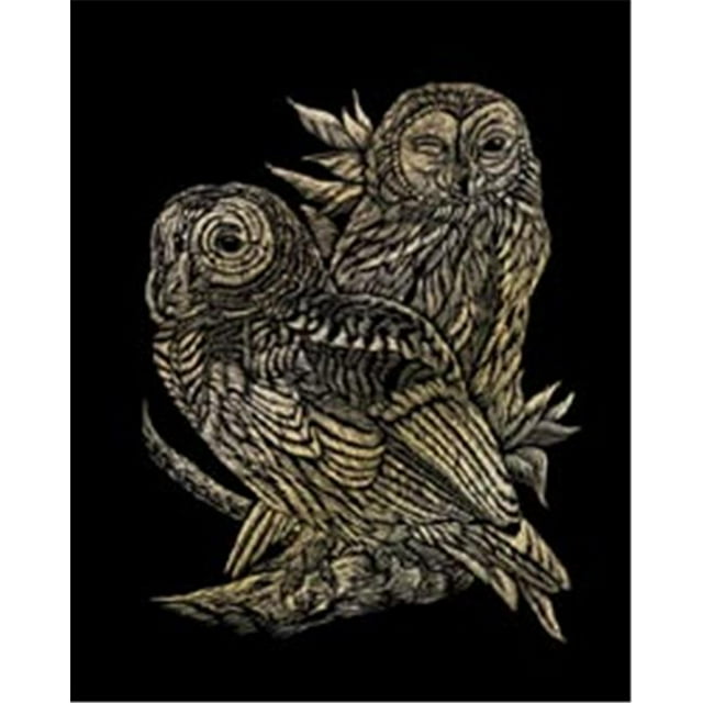269401 Gold Foil Engraving Art Kit 8 in. x 10 in. Owls