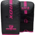 thumbnail image 6 of RDX 8PC Punching Bag Anti Swing Heavy Filled Set, Non Tear Maya Hide Leather Adult Bag with Ceiling Hook Punch Gloves Chain, Pink, 60 lb, 80 lb, 6 of 8