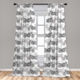 thumbnail image 5 of Ambesonne Motorcycle Curtains, Details in Grayscale, Pair of 28"x84", Grey White Black, 5 of 5