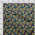 thumbnail image 3 of oneOone Velvet Mustard Yellow Fabric Floral Craft Projects Decor Fabric Printed By The Yard 58 Inch Wide, 3 of 4