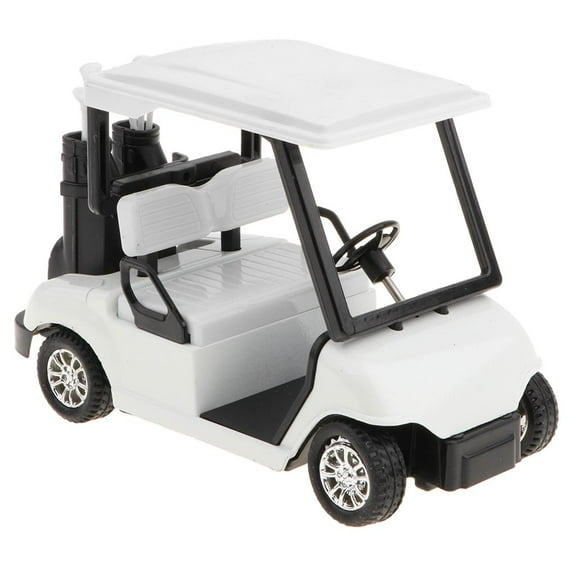1/20 Diecast Carro para golf Extraíble con Palos Modelo Playset Juguete Creativo Presenta Suministros de Oficina en hogar - CUTICAT Juguete del coche del carro de golf de la simulación