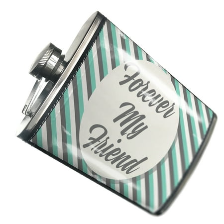 

NEONBLOND Flask Forever My Friend Father s Day Teal and Grey Stripes