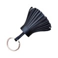 thumbnail image 2 of Keychain Decorative Keyring Leather Pendant Tassel Solid Color Handmade Handicraft Key Chain Hanging Decoration Holder Purse Wallet Black, 2 of 6