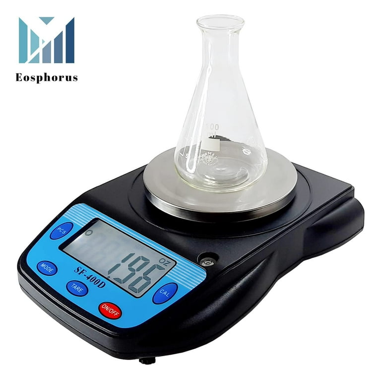 Eosphorus Digital Analytical LCD Weighing Scale 600g x 0.01g for Science Laboratory School - Kitchen Scale Accurate Balance to Measure Ounce, Gram