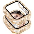 thumbnail image 1 of Yanonmyfd Funda para reloj brillante con protector de visualización HD para mujer compatible con Apple Watch de 49 mm de diámetro, protector de cara para iWatch Series Ultra 3/2/1, color dorado, 1 of 28