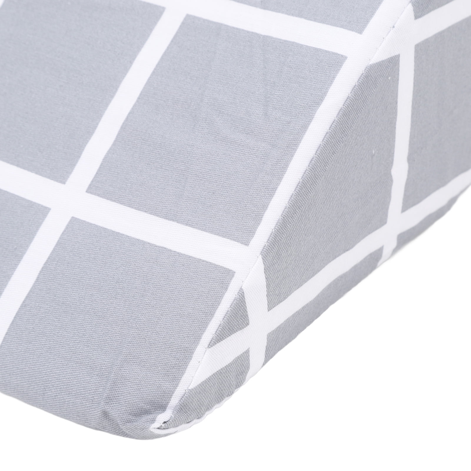 Nieyigj Premium Wedge Pillow Triangle Shaped Concealed Zipper High Density Foam Padding Wedges Body Positioner Support Cushion for Elder and Pregnant Women Bedridden Patients Grey Plaid 19.68 inches