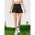 thumbnail image 3 of TFixol Pantalones cortos para correr para mujer 2 en 1 con bolsillos y capa de cobertura de cintura ancha, 3 of 8