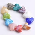 thumbnail image 3 of U8MO 5PCS 18mm Heart Shape Handmade Lampwork Glass Loose Beads for Jewelry Making-Deep Blue, 3 of 4