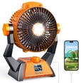 thumbnail image 1 of Ventilador de Camping Recargable AUIIAH X60 10000mAh con Luz LED, 1 of 7