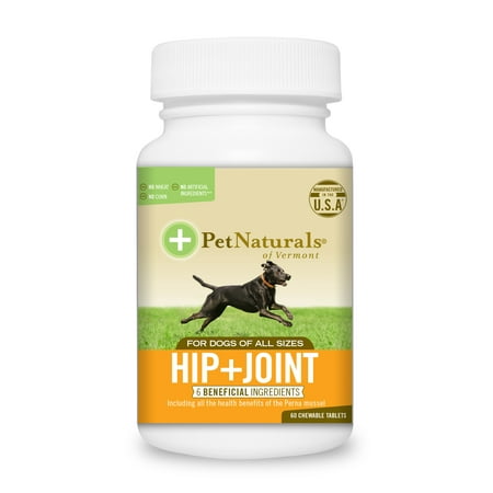 Pet Naturals of Vermont Hip + Joint for Dogs, Daily Joint Support Supplement, 90 Chewable (Pet Naturals Of Vermont Daily Best For Cats)