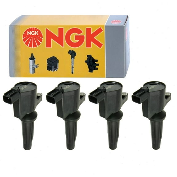 4 pc NGK Ignition Coils compatible with Ford Focus 2.0L 2.3L L4 2003-2011