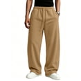 thumbnail image 7 of Men's Baggy Sweatpants Heavyweight Wide Leg Drawstring Sweat Pants,Casual Lounge Joggers with Pockets Slacks Khaki 2XL, 7 of 7