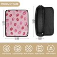 thumbnail image 2 of Hair Tools Storage with Heat Resistant Mat- Lipstick Mark Pattern Printed Curling Iron Travel Bag/Flat Iron Case for Women, 2 of 8