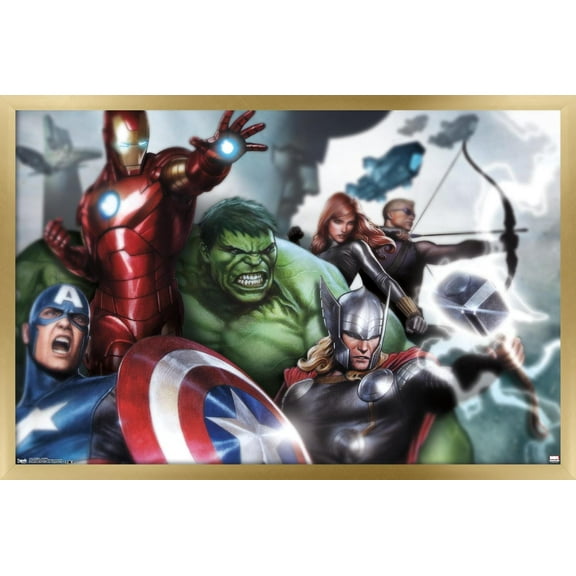 Marvel Cinematic Universe - Avengers - Assemble Wall Poster, 14.725" x 22.375", Framed