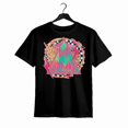 thumbnail image 1 of Camiseta de manga corta 100 % algodón para hombre con estampado tie dye vibrante, camiseta negra de manga corta con calavera, lavable a máquina, para primavera, verano y otoño, camiseta negra con cala, 1 of 6