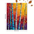 thumbnail image 3 of Vibrant Birch Forest Impasto Canvas Print, Wall Art for Living Room Bedroom Dining Room Hallway Apartment, 3 of 8
