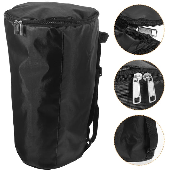 WHAMVOX 8 Inch Djembe Drum Bag Case with Shoulder Strap, Black Drum Storage Carry for Musical Instruments