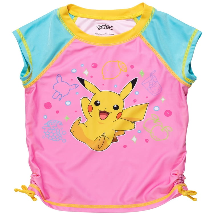 Pokemon Little Girls Rash Guard Bikini, Swimsuit Swim Set, UPF 50+ Bathing  Suit - Walmart.com