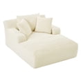 thumbnail image 4 of Oversized Chaise Lounge Chair Indoor, Corduroy Upholstered Modern Sofa Couch,No Assembly Required,Comfy Sleeper Sofa for Living Room,Office, 4 of 10