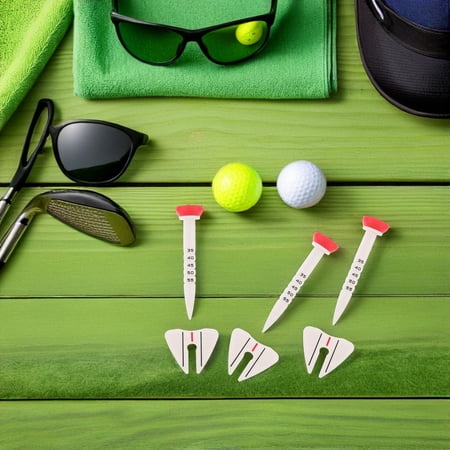 LOLIPPYY 6-Pack Golf Tee Height Adjusters with Precision Limiter for Enhanced Shot Accuracy on Simulator and Driving Range