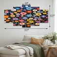 thumbnail image 4 of Designart "Kaleidoscope of Abstract Colorful Wildflowers" Floral Art Living Room Set, 4 of 5