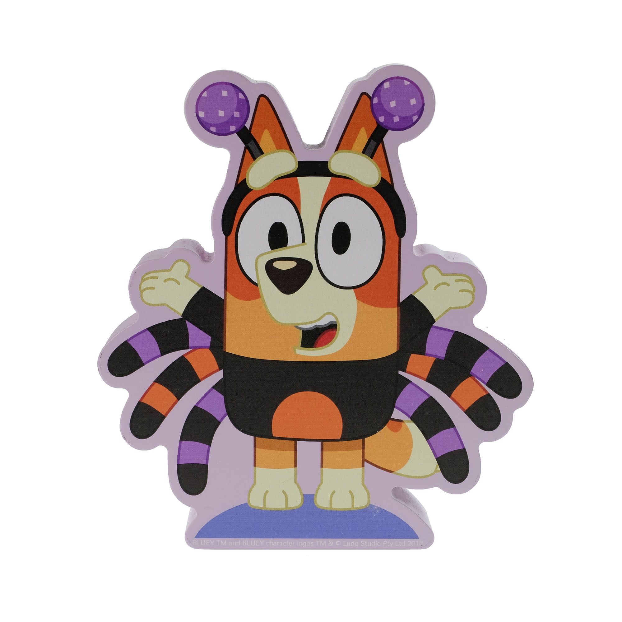 Bluey's Halloween Bingo Spider Costume Wooden Collectible Tabletop Décor, by Ruz