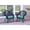 Black, variant on Jeco Santa Maria Honey Wicker Chair with Hunter Green Cushion - Set of 2