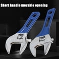 thumbnail image 1 of Sentmoon Professional Bathroom Plumbing Tool Adjustable Wrench Large Opening Short Handle Design for Small Space Repair Faucet Pipe Installation Multifunctional Hand Tool for Plumber, 1 of 5